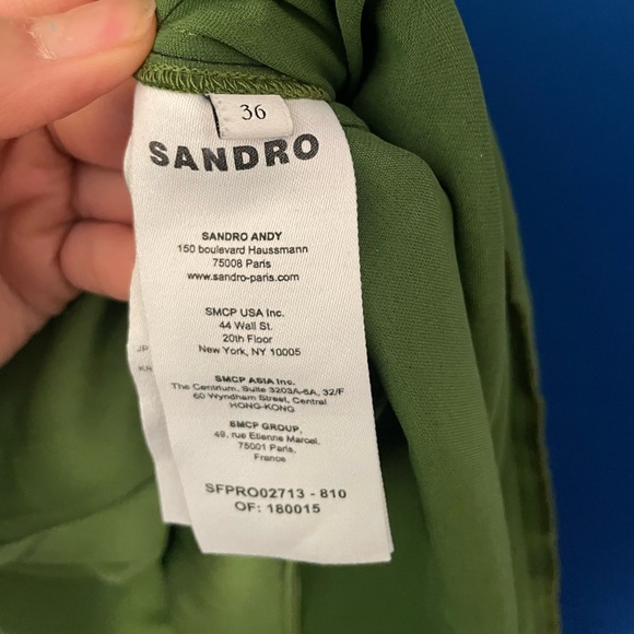 Sandro Zola Green Satin Dress - Picture 8 of 8